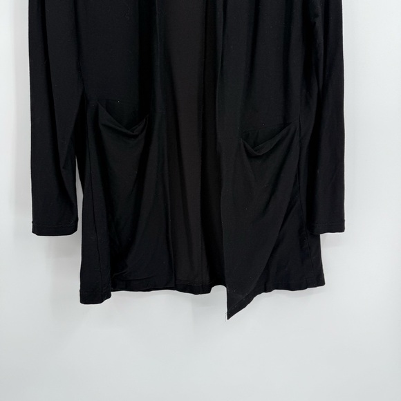 EILEEN FISHER open front Black Cardigan Jacket Pockets Size Medium Women - Picture 3 of 10